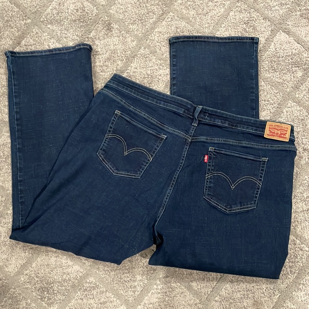 Levi’s dark denim 415 classic boot cut 30 inch inseam high rise - Picture 2 of 9